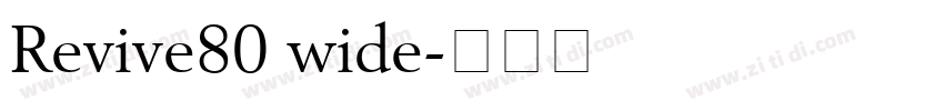 Revive80 wide字体转换